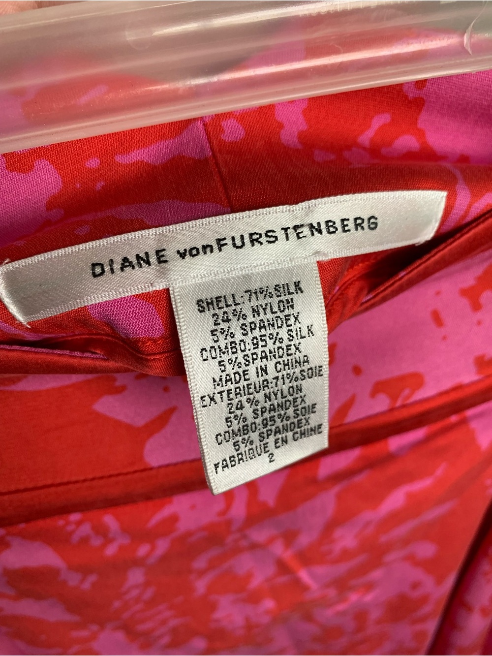 💗 Diane von Furstenberg Pink & Red Sunburst Silk-Blend Pockets Skirt size 2 DVF - Picture 8 of 11